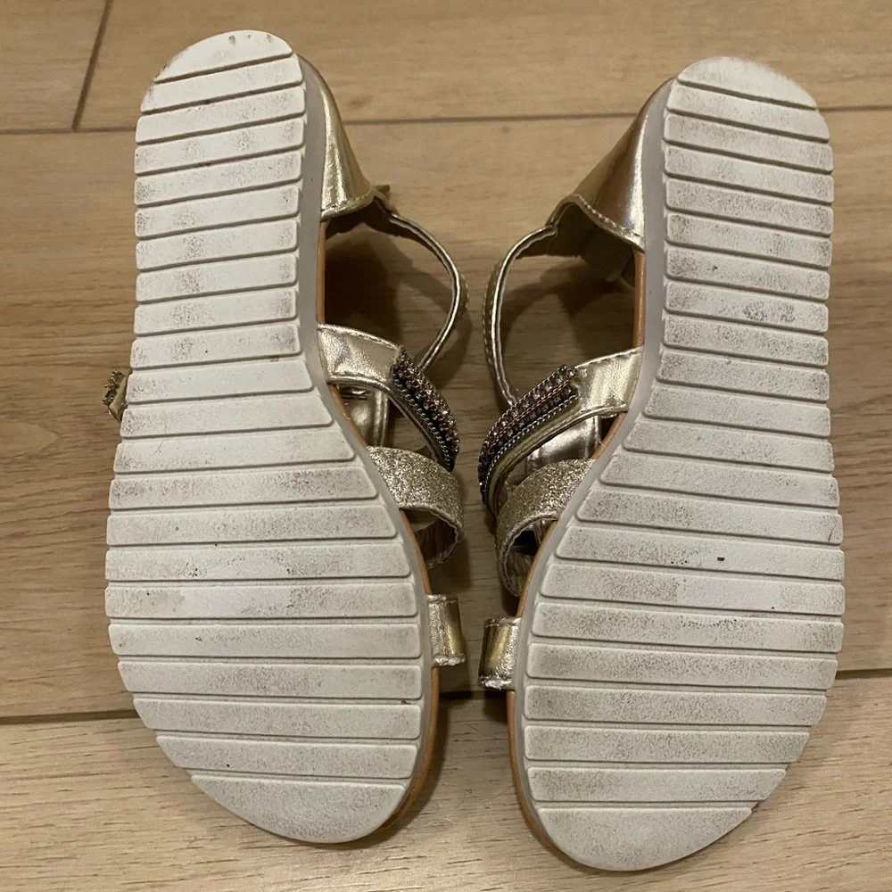 Bebe Girls Gold Gladiator Sandals